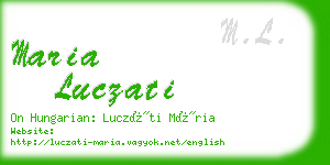 maria luczati business card